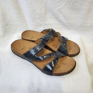 NWT Vionic Comfort Sandals Women's Size 10 Black Cork Leather